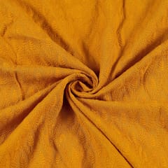 Mustard Colour Big width Rayon chikan fabric