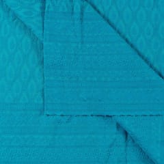 Firozi Colour Big width Rayon chikan fabric