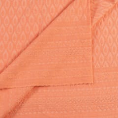 Peach Colour Big width Rayon chikan fabric