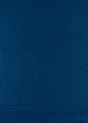 Peacock Blue Colour Big width Rayon chikan fabric