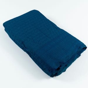 Peacock Blue Colour Big width Rayon chikan fabric