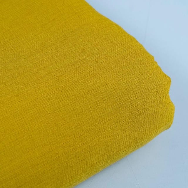 Mustard Colour Rayon Slub fabric