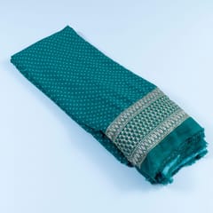 Green Colour Georgette Bandhej Embroidered Fabric