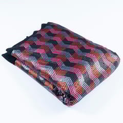 Black Georgette Sequin Embroidered Fabric