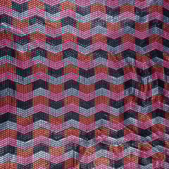 Black Georgette Sequin Embroidered Fabric