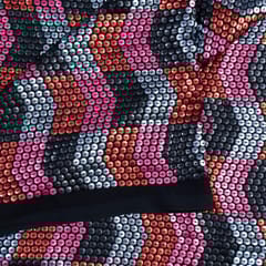 Black Georgette Sequin Embroidered Fabric