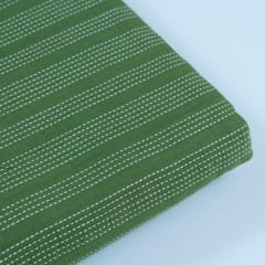 Green Colour Cotton Kantha Dobby fabric