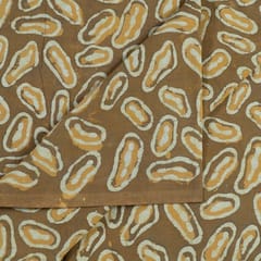 Light Brown Cotton Batik Printed Fabric