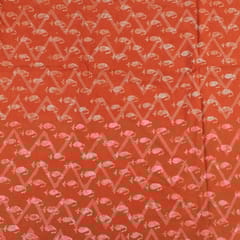 Orange Cotton Batik Printed Fabric