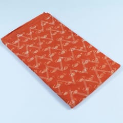 Orange Cotton Batik Printed Fabric