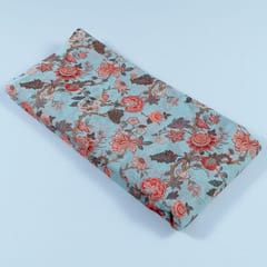 Sea Green Colour Kota Digital Printed Fabric