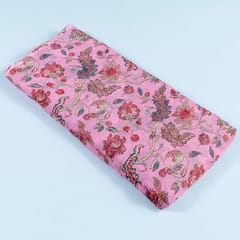 Pink Colour Kota Digital Printed Fabric