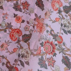 Pink Colour Kota Digital Printed Fabric