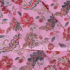 Pink Colour Kota Digital Printed Fabric