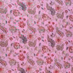 Pink Colour Kota Digital Printed Fabric