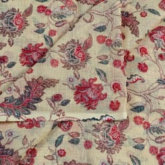 Lemon Colour Kota Digital Printed Fabric