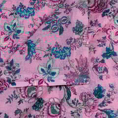 Pink Colour Kota Digital Printed Fabric