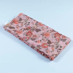 Peach Colour Kota Digital Printed Fabric