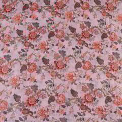 Peach Colour Kota Digital Printed Fabric