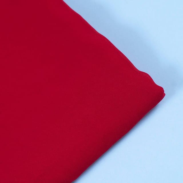 Red Poly Georgette fabric