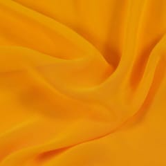 Mango Yellow Poly Georgette fabric