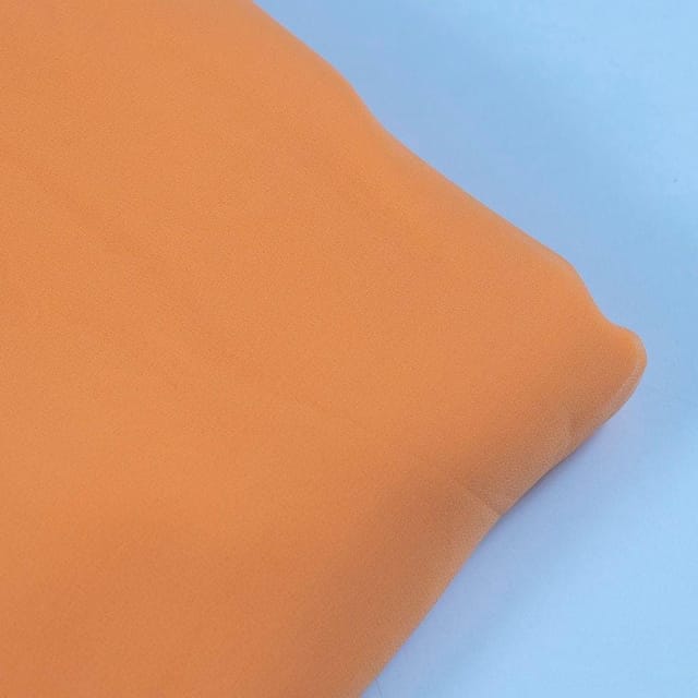 Dark Peach Poly Georgette fabric