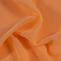 Dark Peach Poly Georgette fabric