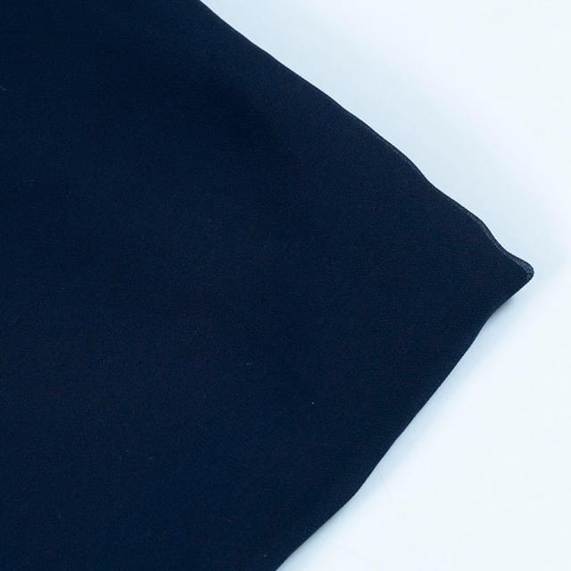 Navy Blue Poly Georgette fabric