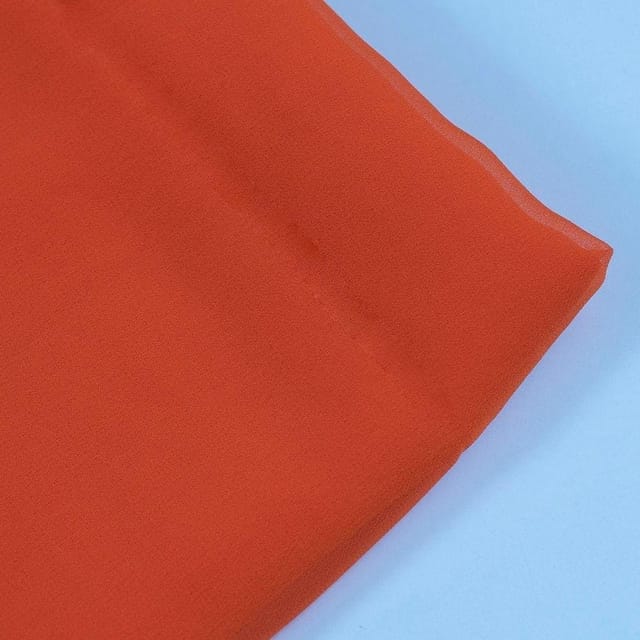Orange Poly Georgette fabric