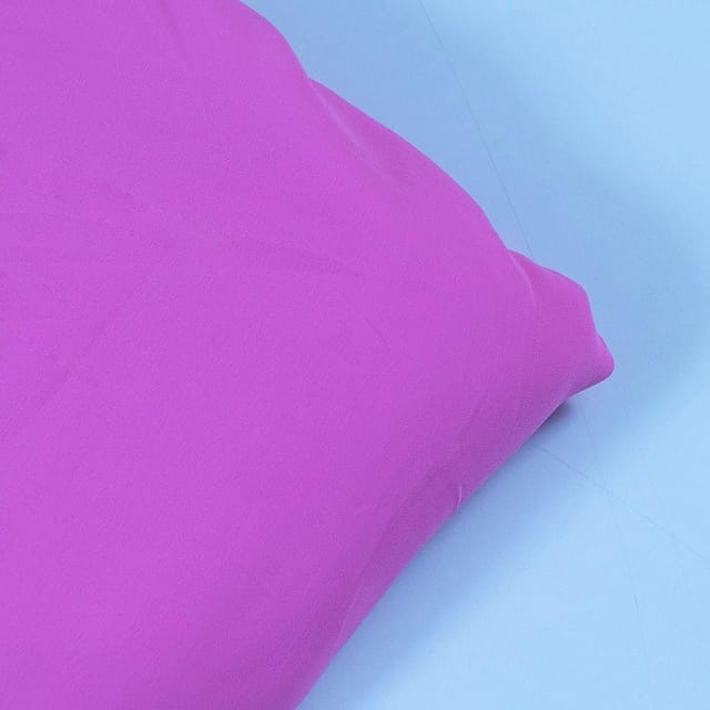 Pink Colour Poly Georgette fabric