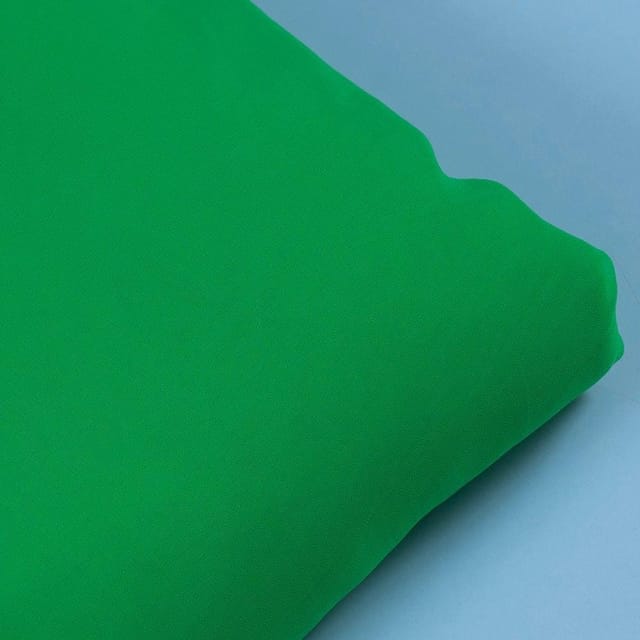 Parrot Green Colour Poly Georgette fabric