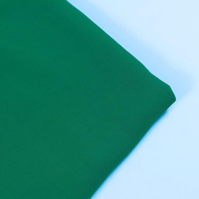 Green Colour Poly Georgette fabric