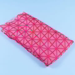 Pink Colour Georgette Satin Printed Fabric