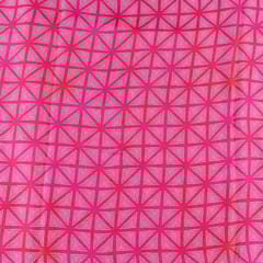 Pink Colour Georgette Satin Printed Fabric