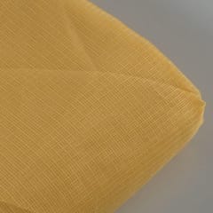 Lemon Yellow Colour Kota Doria Checks fabric