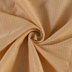 Beige Colour Kota Doria Checks fabric
