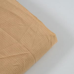 Beige Colour Kota Doria Checks fabric