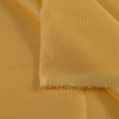 Lemon Yellow Colour Kota Doria Checks fabric