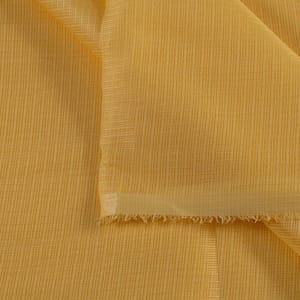 Lemon Yellow Colour Kota Doria Checks fabric
