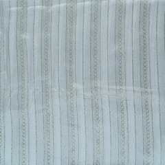 White Colour Dyeable Chinon Chiffon With Gota Embroidered Fabric