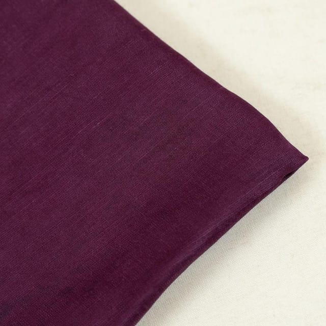 Wine Colour Linen Satin fabric