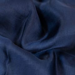Navy Blue Colour Linen Satin fabric