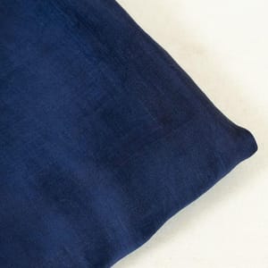 Navy Blue Colour Linen Satin fabric