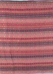 Pink Georgette Digital Print with Embroidered Fabric