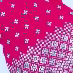 Rani Colour Pleated Georgette Embroidered Fabric