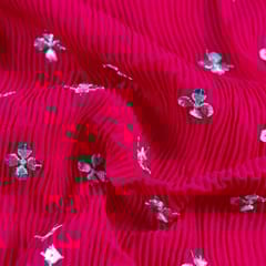 Rani Colour Pleated Georgette Embroidered Fabric