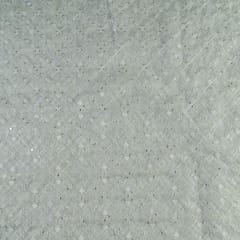 Organza Faux Mirror Embroidered Fabric