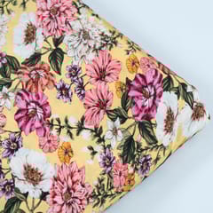 Multi Colour Armani Satin Digital Printed Fabric