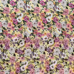 Multi Colour Armani Satin Digital Printed Fabric