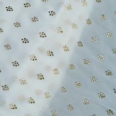 White Dyeable Chinon Chiffon Heat Set fabric